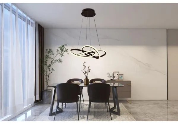 Lampadario a sospensione con filo LED dimmerabile LED/65W/230V 3000-6500K marrone + telecomando