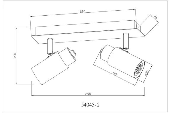 Globo 54045-2 - Faretto MATTI 2xE27/40W/230V
