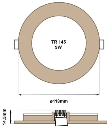 Lampada LED da incasso CIRCLE LED/6W/230V 4200K diametro 11,8 cm marrone