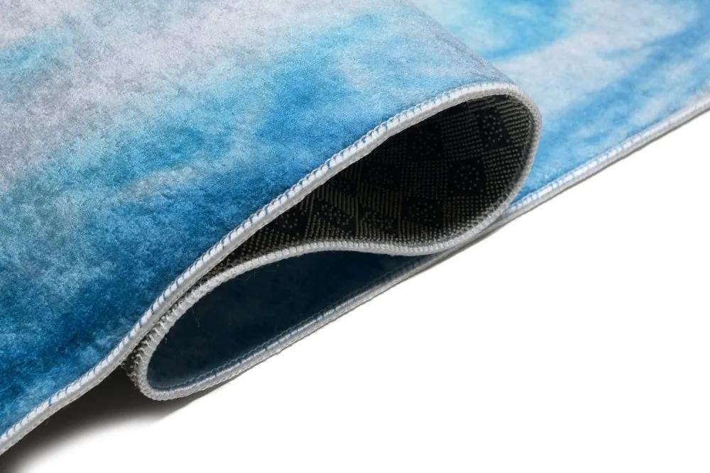 Tappeto moderno blu con motivo astratto Larghezza: 120 cm | Lunghezza: 170 cm