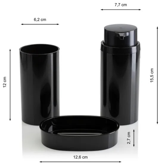 Set da bagno CARMEN 5 pz nero