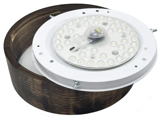 Brilagi - Plafoniera LED CARVALHO SMOKEY LED/20W/230V rovere Ø 27,5 cm