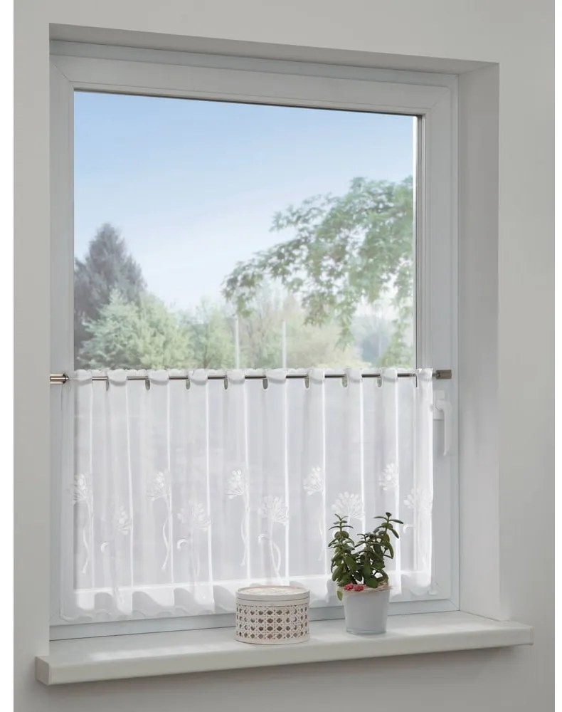 Tenda sottile bianca in voile 140x48 cm Dandelion – Sehlbach