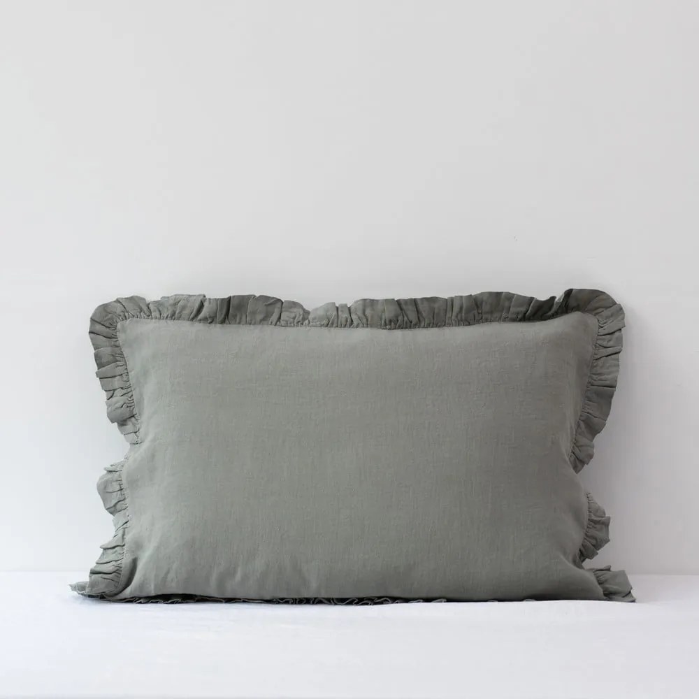 Federa di lino 40x40 cm Khaki - Linen Tales