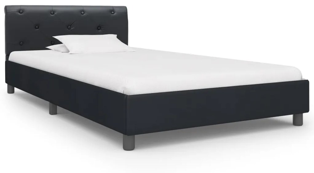 Giroletto nero in similpelle 100x200 cm