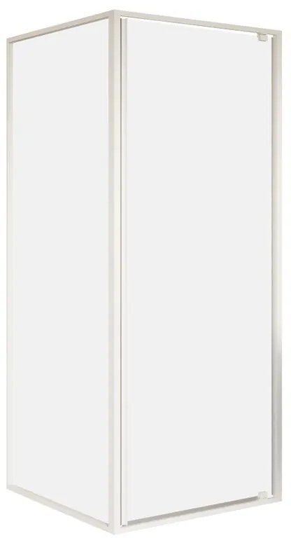 Porta doccia L 85 x H 200 cm in vetro profilo bianco