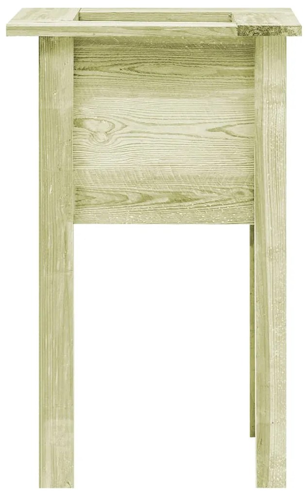 Fioriera Rialzata Giardino Piedini 50x50x80cm Legno Impregnato