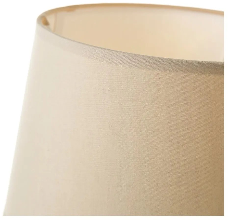 Lampada da tavolo in ceramica beige con paralume in tessuto (altezza 26,5 cm) - Casa Selección