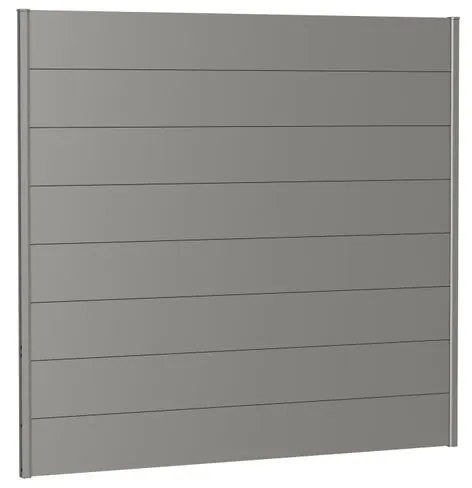 Frangivista in acciaio BIOHORT grigio quarzo metallizzato 194 x 182 cm, spessore 44 mm