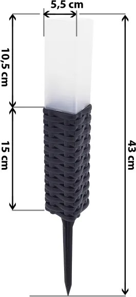 Lampada solare LED RABBIA LED/1,2V 300 mAh IP44