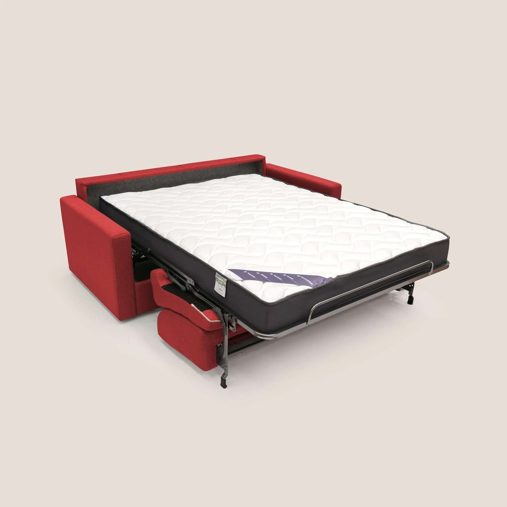 Chris Divano letto matrimoniale in tessuto impermeabile T13 rosso