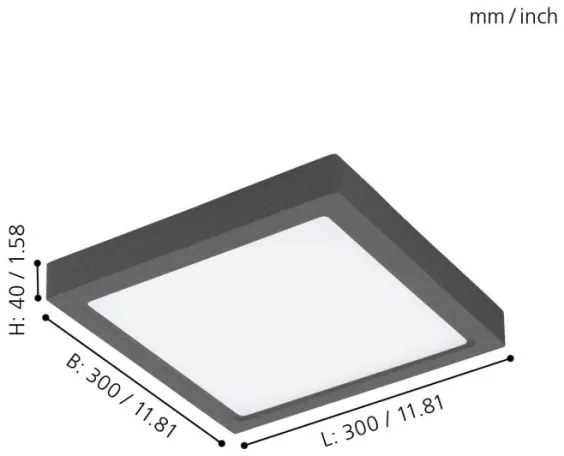 Eglo 96495 - Plafoniera LED da esterno ARGOLIS LED/22W