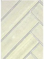 CMO Paris Tapete Bois Chevron - Blanc Argent