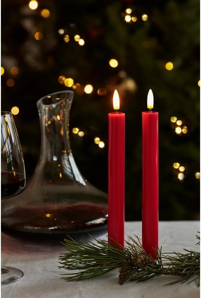 Candele a LED in set con alimentazione a batteria 2 pz (altezza totale 22 cm) Sille – Sirius