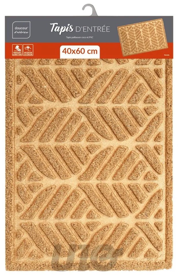 Stuoia di cocco 40x60 cm Palmette - douceur d'intérieur