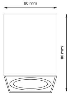Faretto BIMA 1xGU10/25W/230V quadrato bianco