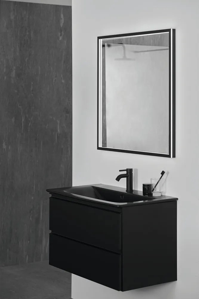 Lavabo nero opaco in ceramica 84x46 cm Silk Black - Ideal Standard