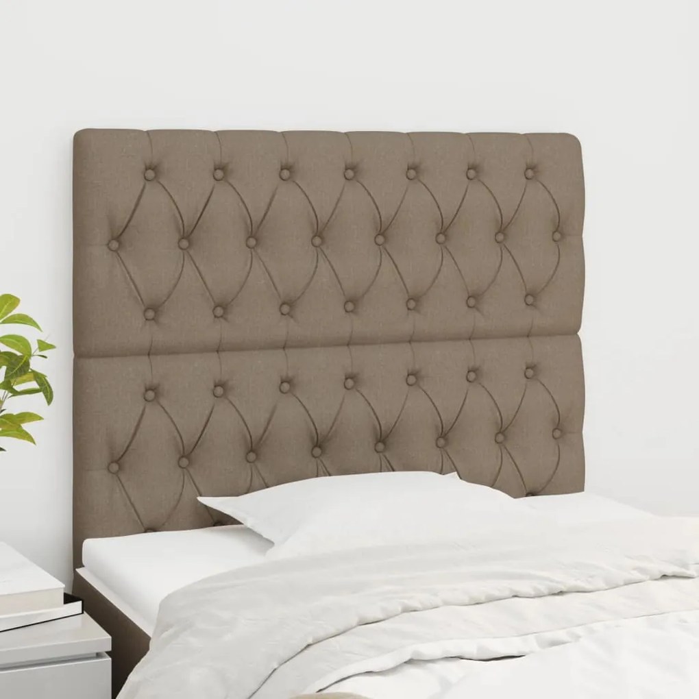 Testiera 2 Pz Tortora 100 X 7 X 78/88 Cm İn Tessuto /