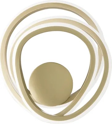 Lampada applique 23x17 cm GOLDEN in metallo verniciato Oro a LED