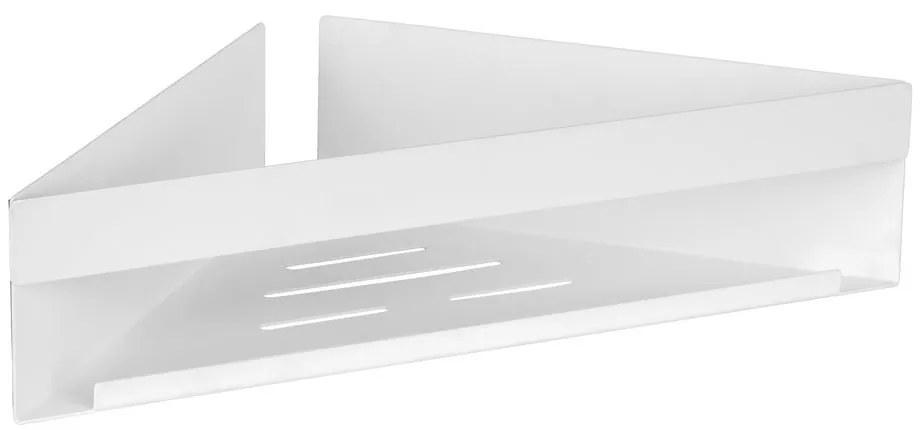 Mensola da bagno senza foratura/ad angolo bianco opaco in acciaio inox con aggancio Turbo-loc Genova – Wenko