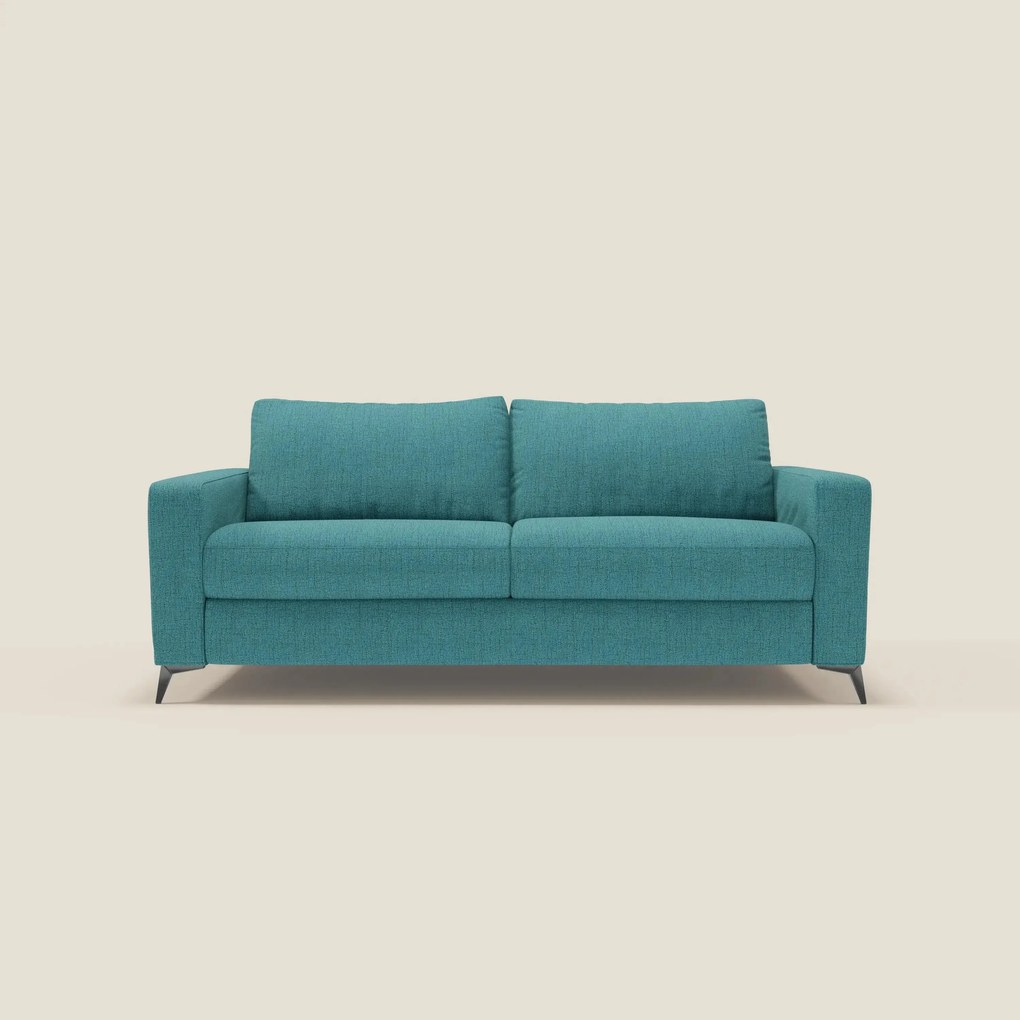 Alaya Divano letto matrimoniale dai morbidi cuscini in tessuto impermeabile T03 azzurro