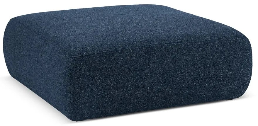 Sgabello in tessuto bouclé blu scuro Molino - Micadoni Home