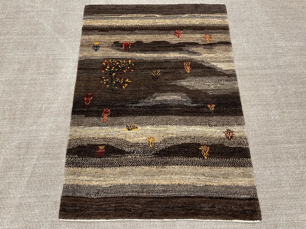 Gabbeh Tappeto persiano 100x150 Grigio (Iran) Annodato A Mano