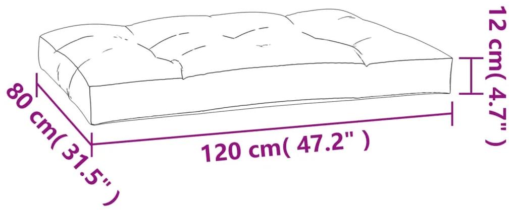 Cuscino per Pallet Beige 120x80x12 cm in Tessuto
