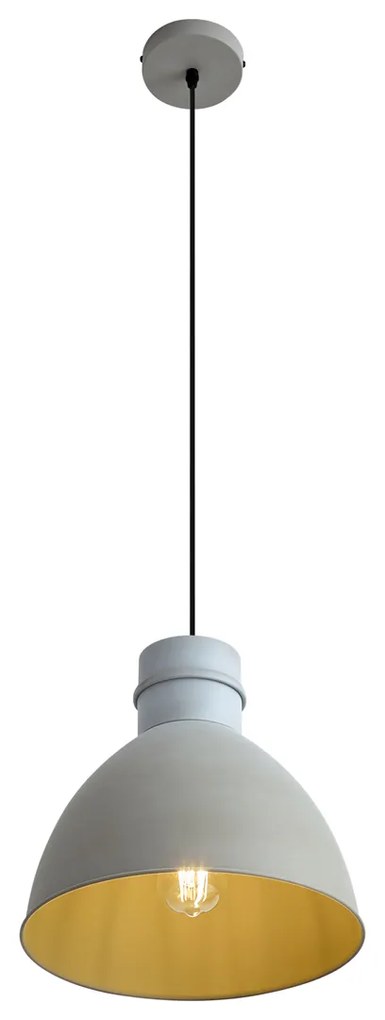 Lampada a sospensione intelligente grigia 30 cm incl. lampadina A60 wifi - Dory