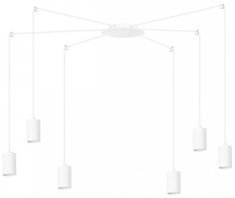 Lampadario a Sospensione in Acciaio TRAKER 6 BLACK e WHITE Colore del corpo Bianco
