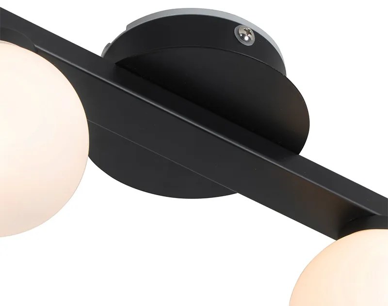 Plafoniera moderna nera IP44 4 luci - Cederic