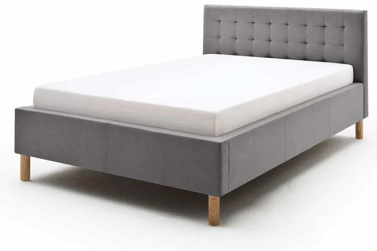 Letto singolo imbottito grigio chiaro rete non inclusa 120x200 cm Malin – Meise Möbel