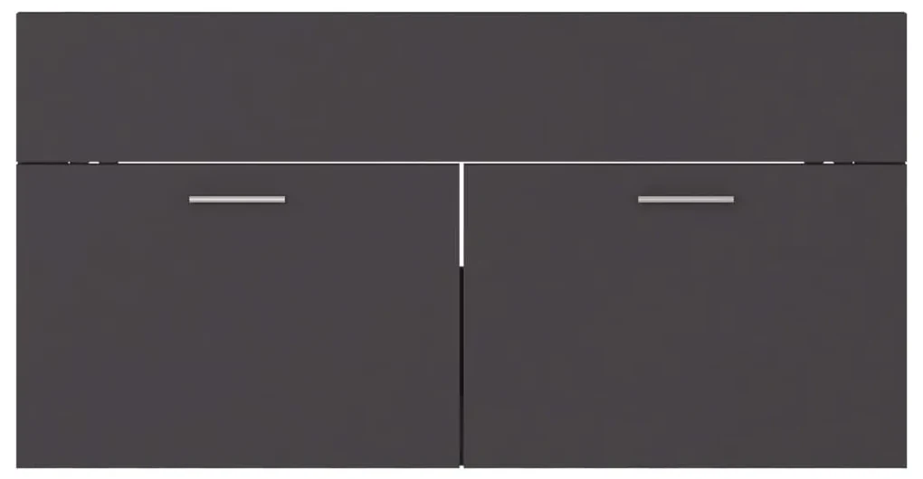 Mobile sottolavabo grigio 90x38,5x46 cm in truciolato