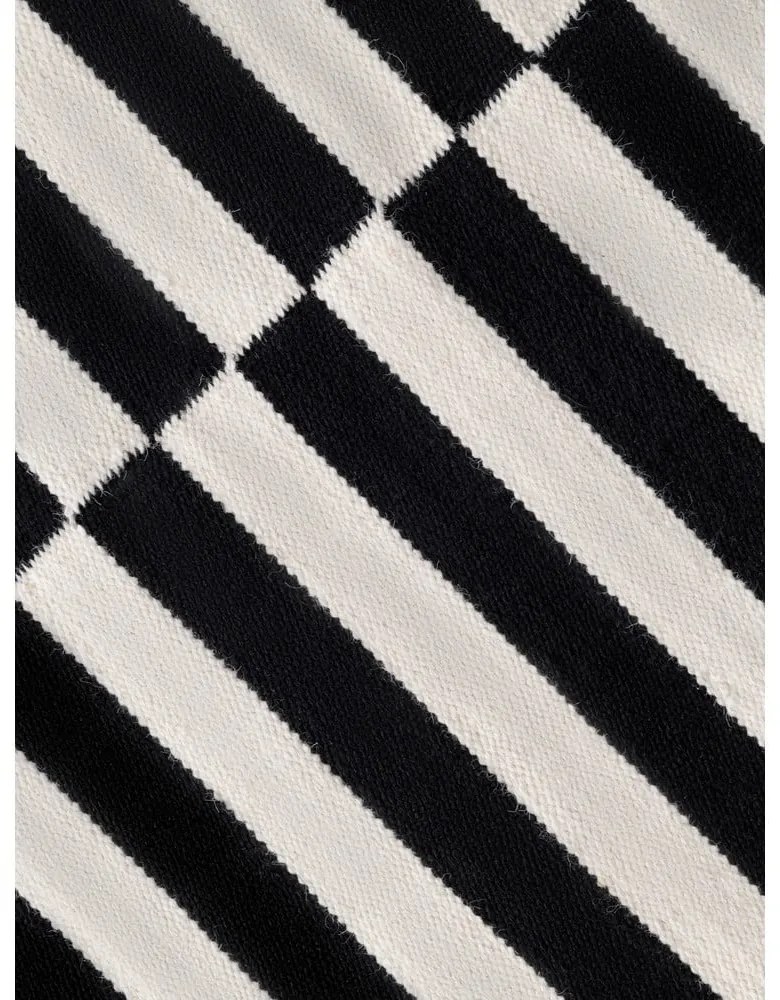 Tappeto bianco e nero in lana reversibile/tessuto a mano 120x180 cm Donna – Hanse Home