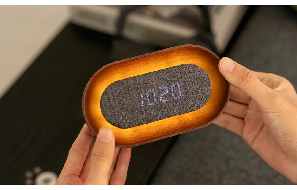 Sveglia digitale Lumos Walnut – Gingko