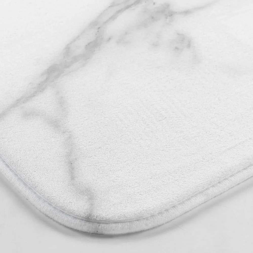 Tappetino per il bagno bianco e grigio per WC 45x45 cm Marbre – douceur d'intérieur