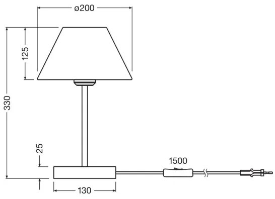 Ledvance - Lampada da tavolo DECOR RAFFIA 1xE27/15W/230V bastone di rafia