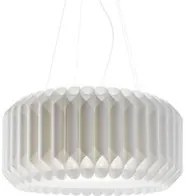 Sospensione 5 Luci Bianco in Metallo Cromato Cm. 60 x 31h