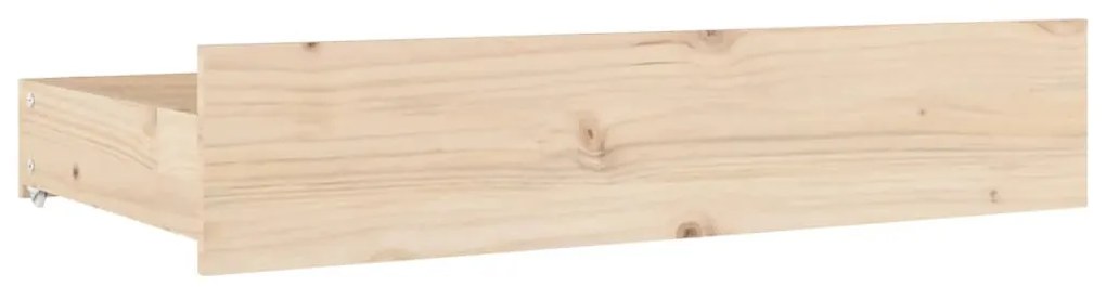 Cassettoni da letto 4 pz in legno massello di pino