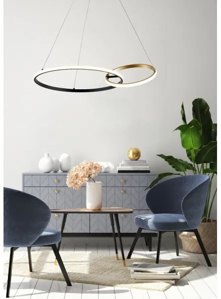 Zuma Line 20002P-GD - Lampadario LED a sospensione con filo RANDO LED/36W/230V 3000/4000/6000K