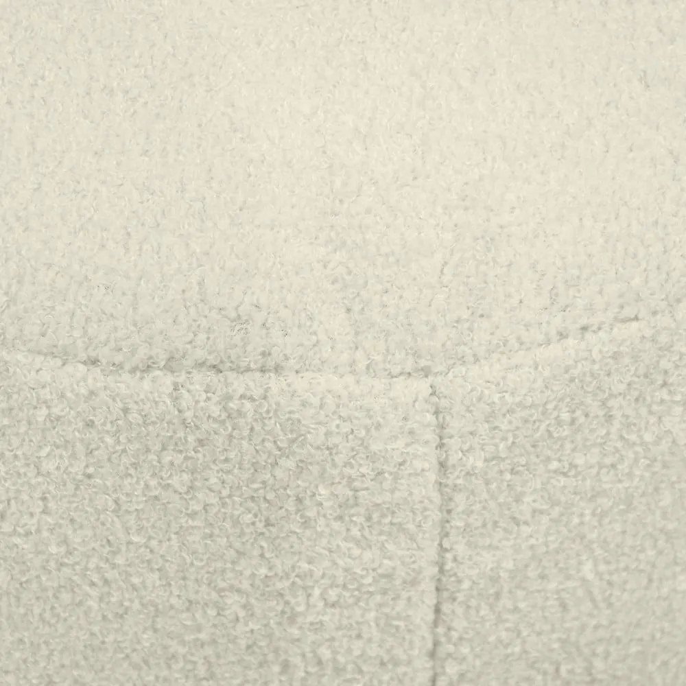 Puof a sacco color crema con rivestimento in bouclé Mini – SLOWDOWN
