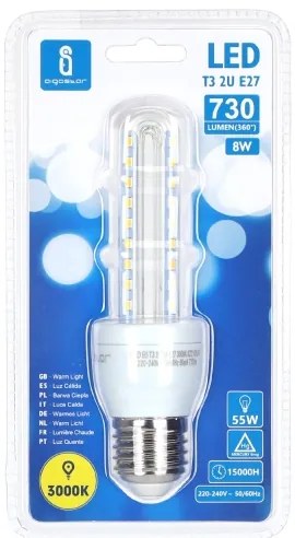 Lampadina LED B5 E27/8W/230V 3000K - Aigostar