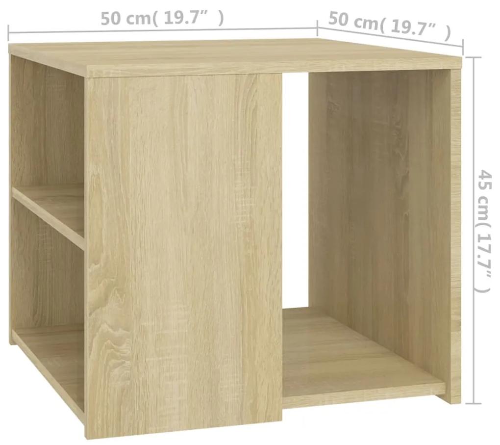 Tavolino Rovere Sonoma 50x50x45 cm in Legno Multistrato