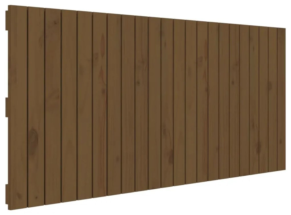 Testiera da parete miele 140x3x60 cm in legno massello di pino