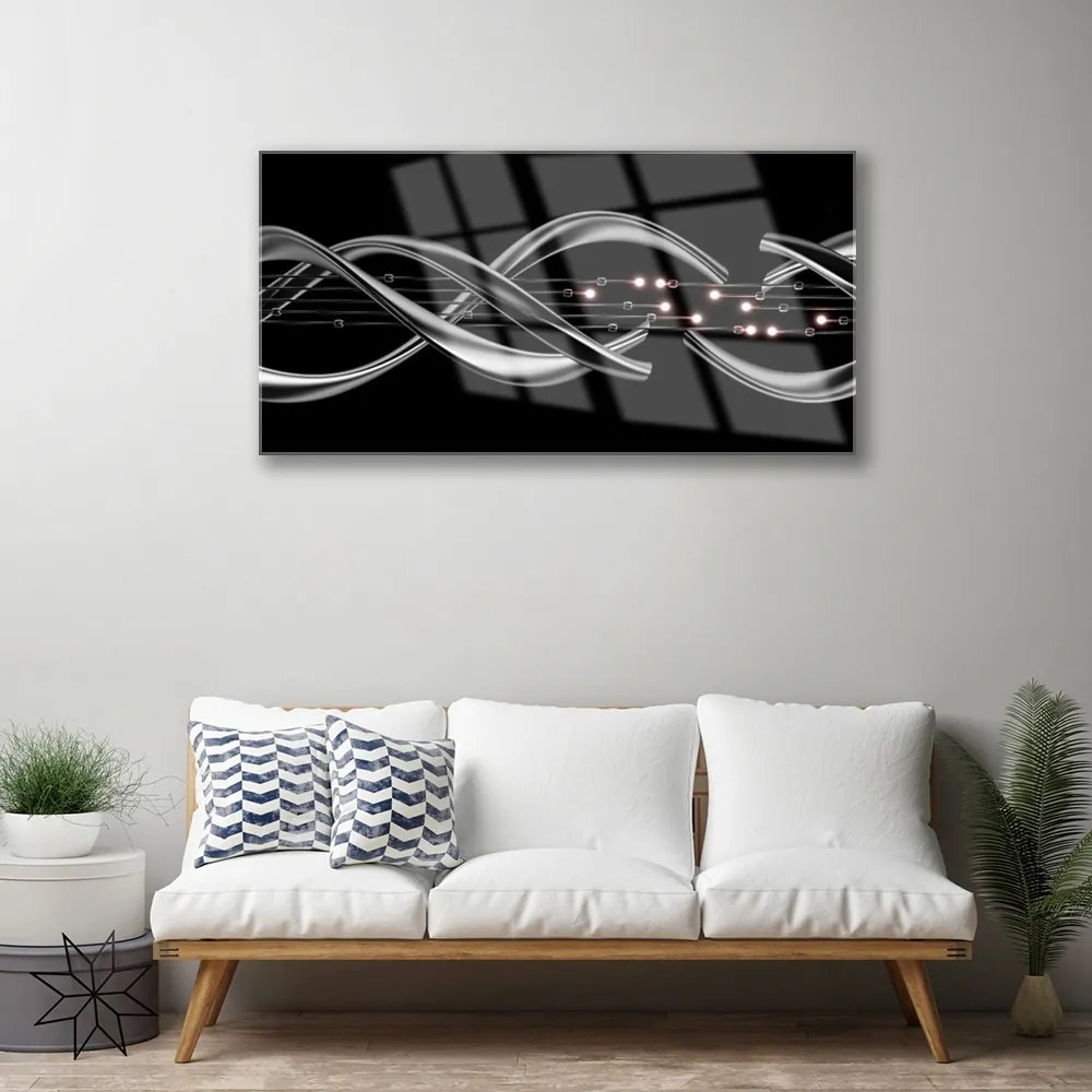 Quadro di vetro Grafica astratta 100x50 cm 2 appendini