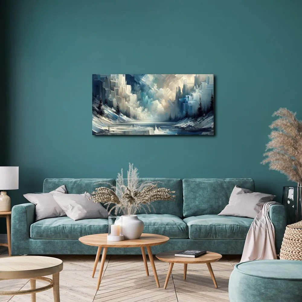 Quadro su tela – Silenzio invernale in stile astratto