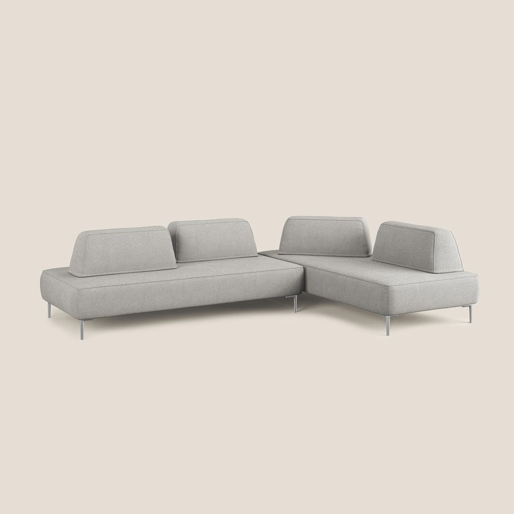 Newton divano angolare modulare con schienali movibili T07 grigio