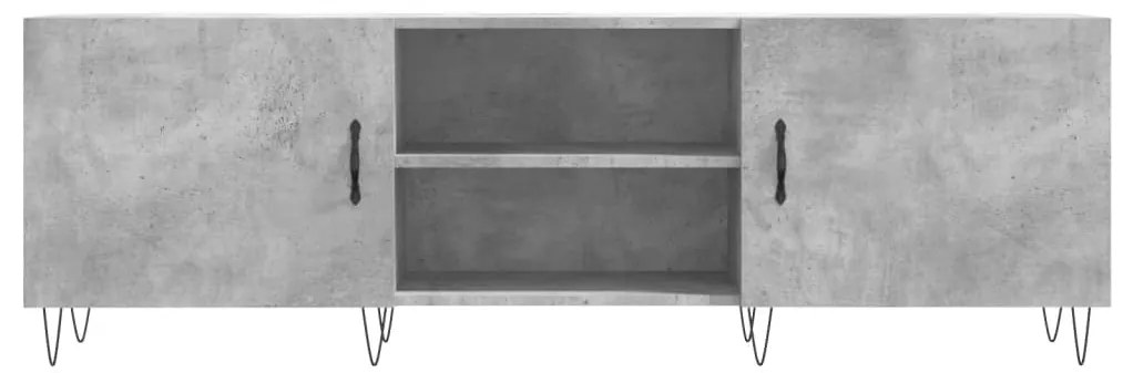 Mobile porta tv grigio cemento 150x30x50cm in legno multistrato