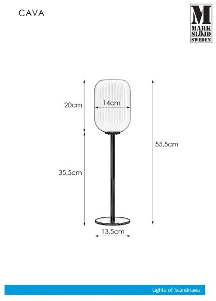 Markslöjd 108251 - Lampada da tavolo CAVA 1xE14/40W/230V oro