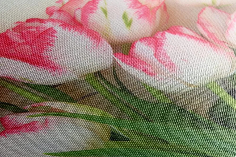 Quadro su tela – Tulipani con tocco primaverile